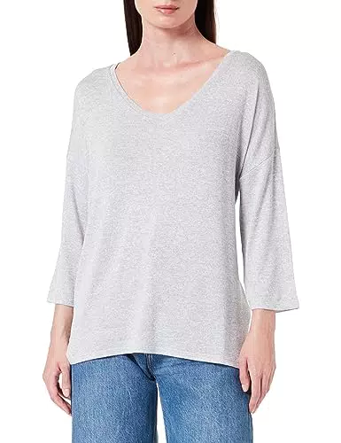 VERO MODA Damen VMBRIANNA 3/4 V-Neck Boo REP Pullover