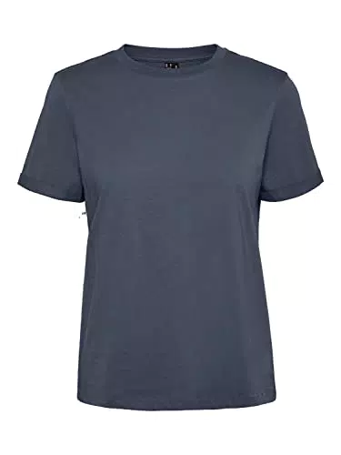 VERO MODA Damen Vmpaula S/S Noos T-shirts, Ombre Blue