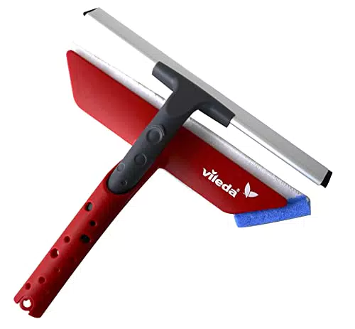 Vileda Profi Fensterwischer 2in1, Fensterabzieher und Einwascher mit Mikrofaserbezug