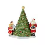 Villeroy und Boch Christmas Toy's Santa am Baum, dekorative Figur aus Hartporzellan