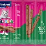 Vitakraft Cat Stick Classic, Katzensnack, fleischige Mini-Sticks