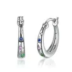 VONALA Schmetterling/Gänseblümchen Creolen Ohrringe Sterling Silber für Damen Mädchen