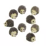 VORCOOL 10 Stück Gartendeko Gartenfigur Mini Igel aus Harz