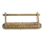 Vorhängeschloss groß Antik Vintage mit Drehcode - Metall messingfarben - 80x40x15mm