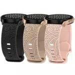 Wearlizer 3 Stück Floral Gravierte Armband Kompatibel mit Samsung Galaxy Watch 6/5/4 40mm 44mm Damen