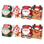 Weihnachten Geschenkbox 24 Stück Weihnachten behandeln Boxen Geschenk-Boxen DIY Party Favor Geschenk-Boxen für Weihnachten Cupcake Süßigkeiten Dessert Cookie Boxen Kinder Party Dekoration