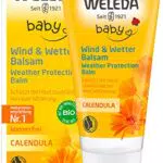 WELEDA Bio Baby Calendula Wind & Wetter Balsam - Naturkosmetik Gesichtscreme & Handcreme mit Mandelöl & Sesamöl zum Schutz empfindlicher & trockener Baby Haut vor rauer Witterung & Kälte
