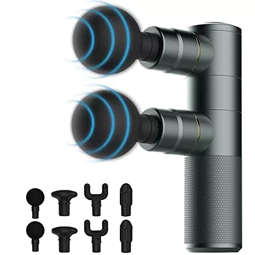 Wellue FG01 Doppel-kopf Massagepistole, Elektrisch Massagegerät Percussion Massage Gun
