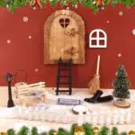 Wichteltür Weihnachten Set, 16pcs Wichteltür Zubehör Set