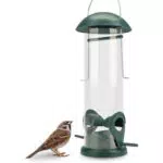 WILDLIFE FRIEND I 20cm Körner Vogelfutterspender grün - mit 2 Anflugplätzen