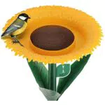 WILDLIFE FRIEND I Trink und Futterblume, Vogeltränke stehend für Wildvögel 60cm I Vogelfutterspender mit Ständer
