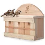 wildtier herz I Nistkasten für Spatzen, Sperlinge nach NABU I 42cm x 32