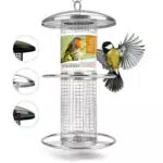 wildtier herz I Vogelfutterspender 26cm - Erdnussfutterspender aus rostfreiem Edelstahl