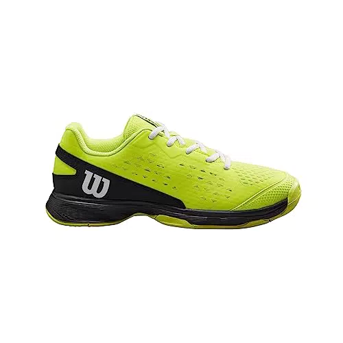 Wilson Rush Pro Jr L Sneaker, Safety Yellow/Black/White