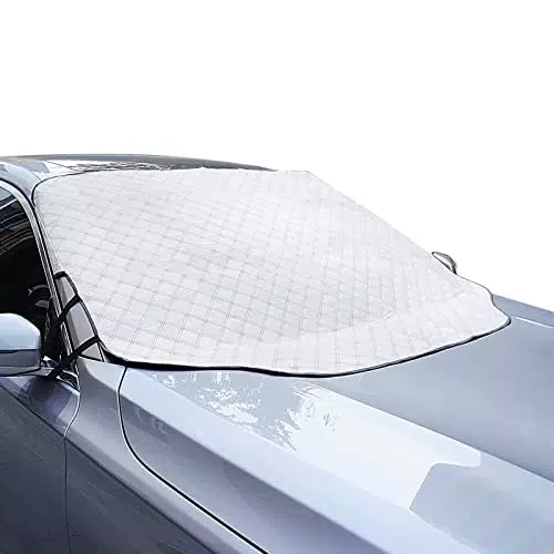 WIN.MAX Frontscheibenabdeckung Auto Scheibenabdeckung Faltbar Sonnenschutz Winter Windschutzscheiben Abdeckung 3 Magnetische für Autoscheibenabdeckung gegen Strahlung