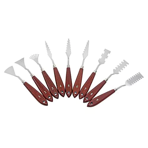 WISAMIC 12 pcs Malmesser Malspachtel Künstler Set - Farbe Schaber Edelstahl für Acryl und Öl