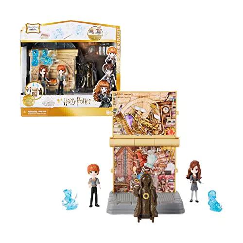 Wizarding World Harry Potter - Raum der Wünsche verwandelbares 2-in-1-Hogwarts-Spielset mit 2 Figuren und 3 Zubehörteilen
