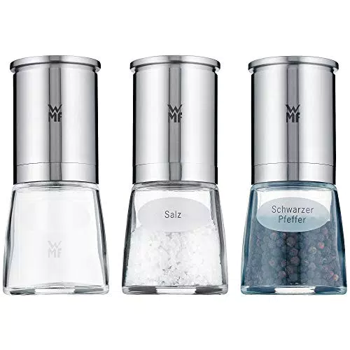 WMF De Luxe Salz und Pfeffermühle Set 3-teilig, befüllt