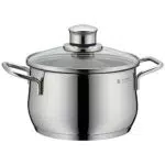 WMF Diadem Plus Kochtopf klein 16 cm, Glasdeckel, Fleischtopf Induktion 2l