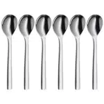 WMF Nuova Eierlöffel Set 6-teilig, 12 cm, Cromargan Edelstahl poliert spülmaschinengeeignet