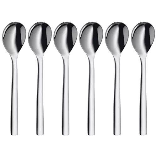 WMF Nuova Eierlöffel Set 6-teilig, 12 cm, Cromargan Edelstahl poliert spülmaschinengeeignet