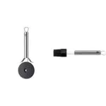 WMF Profi Plus Pizzaschneider 19, 8 cm, Teigrad beschichte & Profi Plus Silikon-Backpinsel 20 cm