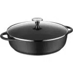 WMF Schmorpfanne 28 cm Induktion, Servierpfanne, Bauernpfanne mit Glasdeckel