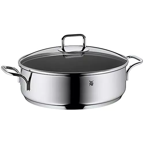 WMF Schmorpfanne 28cm Induktion, Bräter, Schmortopf mit Deckel 5