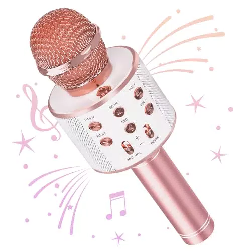 Wowstar Karaoke Mikrofon, Drahtloses Bluetooth Mikrofon für Kinder