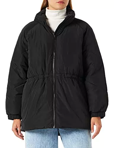 Wrangler Damen Raglan Sleeve Puffer Jacket, Schwarz