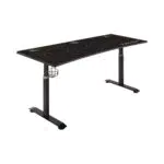 X Rocker Cougar XL Ultra Wide Aluminium Carbon Gaming Tisch - Höhenverstellbarer Schreibtisch mit Kabelmanagement - Computertisch 160