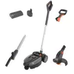 Yard Force 12V iFlex Urban Akku-Rasenmäher, Rasentrimmer und Heckenschere im Paket LM F24BN
