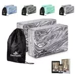 Yoga Block/Klotz 2er SET mit Transportbeutel + E-Book PDF optimal für Anfänger und Fortgeschrittene maximale Balance + Beweglichkeit bei Yoga Pilates Meditiation Fitness und Dehnübungen GRAU