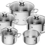 ZWILLING Focus Kochtopf-Set, 5-teilig, 4 Deckel, Induktionsgeeignet