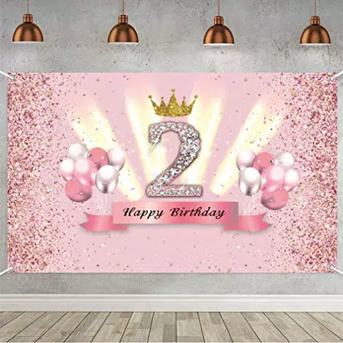 2. Geburtstag Banner 2 Geburtstag Deko Rosegold Party Dekoration Mädchen
