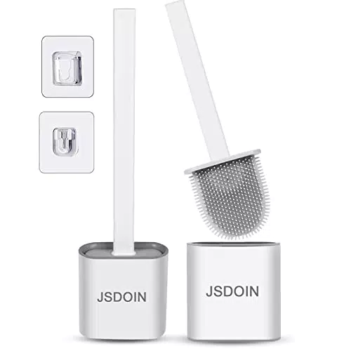 2 Pack Silicone Toilet Brush Holder Set, Quick Drying Holder Set