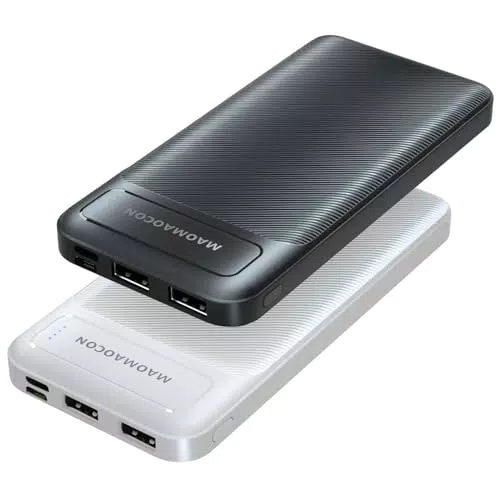 2 Stück, Power Bank 10600mAh Slim Klein Aber Stark Externer Handyakkus