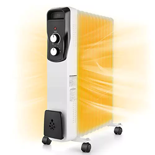 2500W Ölradiator Energiesparend mit 11 rippen，Ölheizung Elektro Heizkörper mit 3 Heizstufen