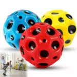 3x Moon Ball - Jump Ball Springball für Kinder Galaxy Ball rot-Gelb-blau Astro Jump Ball anti stress Spielzeug - moon ball original - ball der hoch springt - Gummiball Spaceballs - bouncing ball