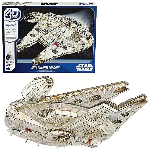 4D Build - Star Wars Millennium Falcon - detailreicher 3D-Modellbausatz aus hochwertigem Karton