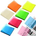 600 Blätter Transparente Haftnotizen 12er Pack Bunte Transparent Sticky Notes Durchsichtige Sticky Notes Wasserdicht Selbstklebende Memorandum Haftnotizen für Studenten