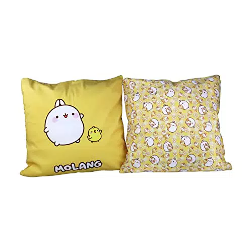 6vibes Molang & Piupiu Kissenbezug 40 x 40 cm 2 Dekokissen Ananas-EIS - Zierkissen für die Couch - Kissenbezüge in 6 Verschiedene Motive zum Sammeln