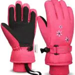7-Mi Kinder Winter wärmste thermische wasserdichte Snowboard Skihandschuhe für Jungen Mädchen Kinder 3M Thinsulate TPU Membrane für 6 bis 8 Jahre alt