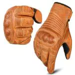 aaasportx Motorrad Handschuhe Herr Leder mit Touchscreen Funktion - Protektoren Motorradhandschuhe Herren & Damen für Sommer vollfinger Leder Handschuhe mit rutschfesten Pads schwarz