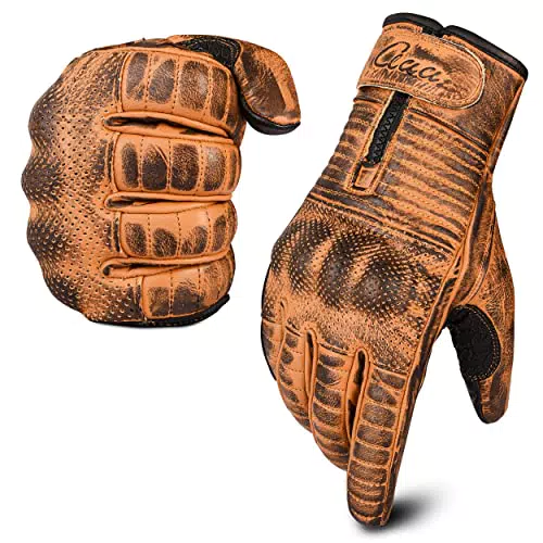 aaasportx Motorrad Handschuhe Herr Leder Touchscreen Funktion Protektoren Motorradhandschuhe Herren & Damen Wasserresistente Motorcycle Gloves mit rutschfesten Pads