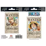 ABYSTYLE - ONE PIECE - Stickers - 16x11cm- Wanted Luffy/Zoro