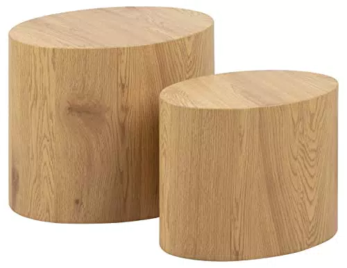 AC Design Furniture Rico Couchtisch in Wildeichenoptik 2er Set