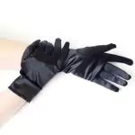 Achsoo Kurze Handschuhe für Damen Handgelenklange Handschuhe Braut Kostüm Halloween Kostüm Hochzeit )