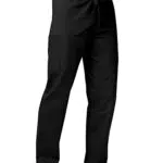 Adar Universal Unisex Pflegebekleiung - lockere Hose mit Kordelzug - 504 - Black -
