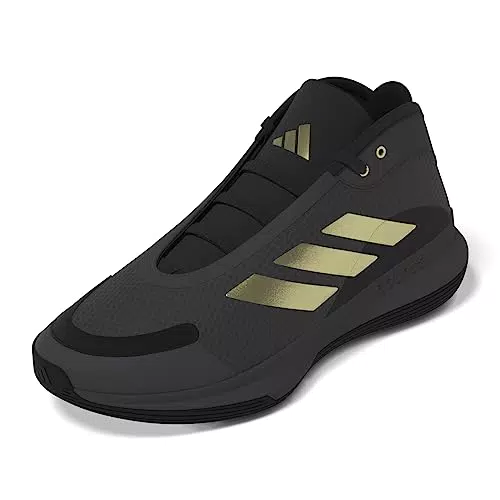Adidas Unisex Bounce Legends Shoes-Low, Carbon/Gold Met./Core Black